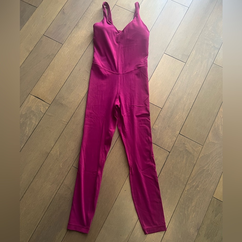 Lululemon Align Bodysuit 25” Magenta Purple Sz 4 *Worn 3X*